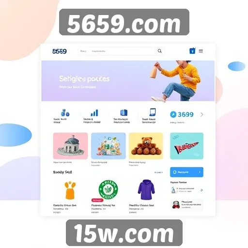 Navegação e design do 5659.com em foco